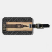 クラシックなヴィンテージのレトロのロンドンビッグベンデザイナー ラゲッジタグ (正面横)