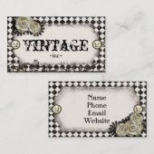 クラシックなヴィンテージの刺激を受けたな名刺 名刺 (正面/裏面)