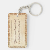 クラシックなヴィンテージの日本のな武士の戦士大将 キーホルダー (裏面)