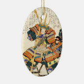 クラシックなヴィンテージの日本のな武士の戦士大将 セラミックオーナメント (右)