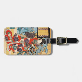 クラシックなヴィンテージの日本の芸者のukiyo-e Utagawa ラゲッジタグ
