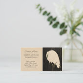 クラシックなヴィンテージの日本のukiyo-e白いクレーン芸術 名刺 (スタンド正面)