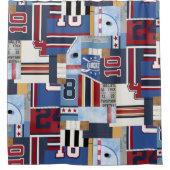 クラシックなヴィンテージの昔のアイスホッケーのテーマのワイシャツ シャワーカーテン (正面)