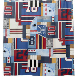 クラシックなヴィンテージの昔のアイスホッケーのテーマのワイシャツ シャワーカーテン