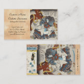 クラシックなヴィンテージのUtagawa日本のukiyo-eの武士 名刺 (正面/裏面)