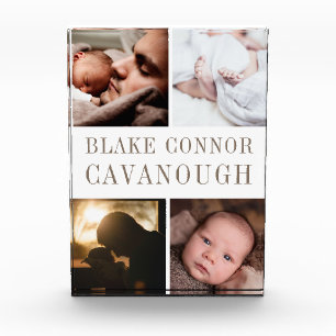 クラシックな一流の4写真のベビーの記念品 フォトブロック