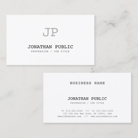 クラシックな一見のデザインのきれいなヴィンテージのプロフェッショナル 名刺 (正面/裏面)