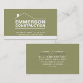 クラシックな不動産仲介業者建築便利屋2h 名刺 (正面/裏面)