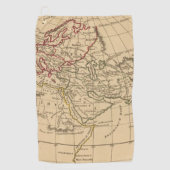 クラシックな世界地図 ゴルフタオル (正面)