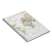 クラシックな世界地図 ノートブック (右側)