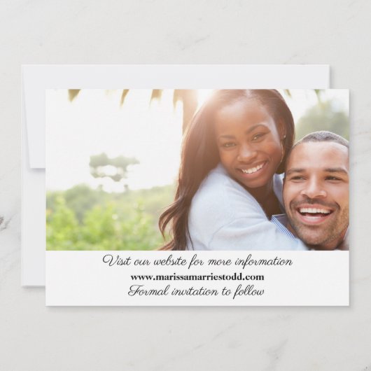 クラシックな両面の写真の保存日付 セーブザデート (裏面)