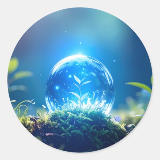 クラシックな丸型ステッカー ラウンドシール (正面)