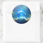 クラシックな丸型ステッカー ラウンドシール (バッグ)