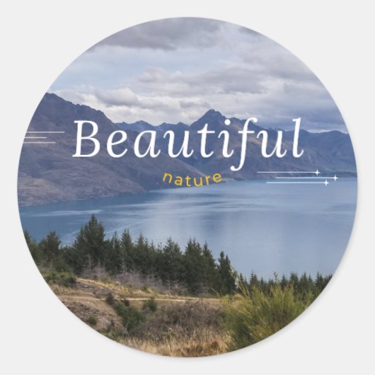 クラシックな丸型ステッカー ラウンドシール (正面)