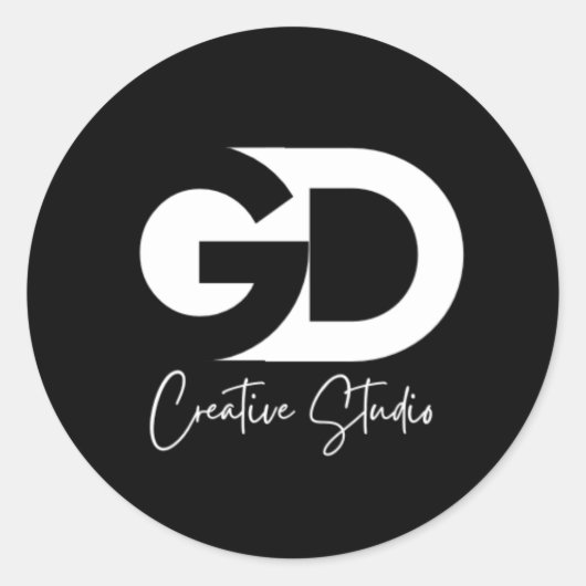 クラシックな丸型ステッカー ラウンドシール (正面)