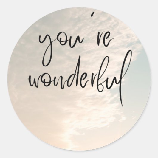 クラシックな丸型ステッカー ラウンドシール (正面)