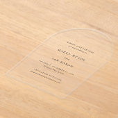 クラシックな伝統的な結婚式の招待状（Save the Date） アクリル招待状 (レイダウン)