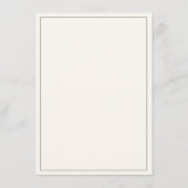 クラシックな伝統的な黒象牙の結婚式の詳細 エンクロージャーカード (裏面)