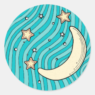 クラシックな円形のステッカーの子供への誕生日の技術 ラウンドシール