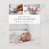 クラシックな写真のコラージュの誕生 案内ポストカード (正面)