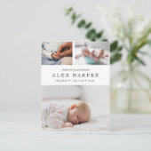 クラシックな写真のコラージュの誕生 案内ポストカード (スタンド正面)