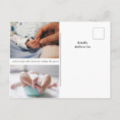 クラシックな写真のコラージュの誕生 案内ポストカード (裏面)