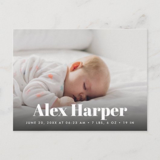 クラシックな写真のコラージュの誕生 案内ポストカード (正面)