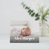 クラシックな写真のコラージュの誕生 案内ポストカード (スタンド正面)