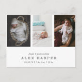 クラシックな写真のコラージュの誕生 案内ポストカード (正面)