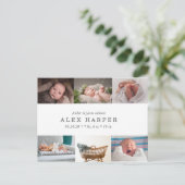 クラシックな写真のコラージュの誕生 案内ポストカード (スタンド正面)