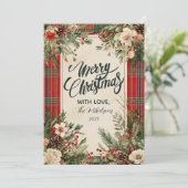 クラシックな冬の花クリスマス シーズンカード (スタンド正面)