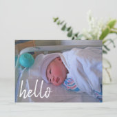 クラシックな出産報告と感謝のカード 案内状 (スタンド正面)