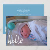 クラシックな出産報告と感謝のカード 案内状 (正面/裏面)