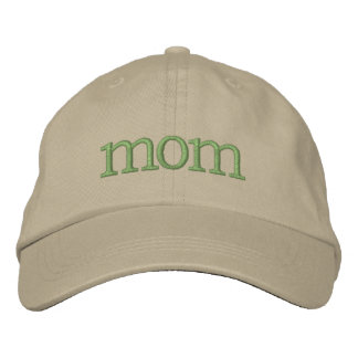 クラシックな刺繍入り「MOM」ボールキャップ 刺繍入りキャップ