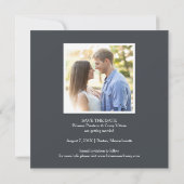 クラシックな原稿の保存日付の写真のコラージュ セーブザデート (裏面)