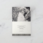 クラシックな原稿の幾何学的な結婚式のサンキューカード サンキューカード (内部)