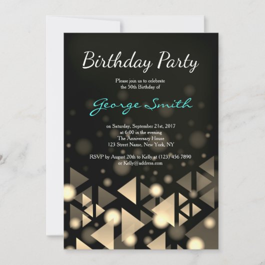 クラシックな古い学校の誕生会の招待 招待状 (正面)