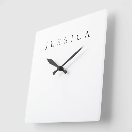 クラシックな名前(または単語) スクエア壁時計 (傾斜)