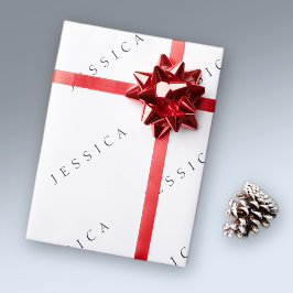 クラシックな名前（または単語） ラッピングペーパー