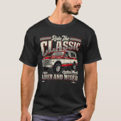 クラシックな四輪駆動トラックに乗りましょう Tシャツ (正面)