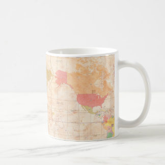 クラシックな国番号の地図のマグ コーヒーマグカップ