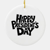 クラシックな大統領の日 セラミックオーナメント (裏面)