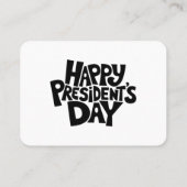 クラシックな大統領の日 名刺 (裏面)