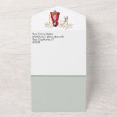 クラシックな子供の童話と民話の物語 オールインワン招待状 (外側)