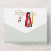 クラシックな子供の童話と民話 オールインワン招待状 (裏面)