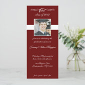 クラシックな学校の卒業おめでとう招待状 招待状 (スタンド正面)