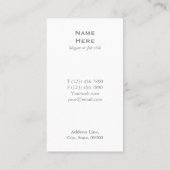 クラシックな専門のシンプルな縦の名刺 名刺 (裏面)