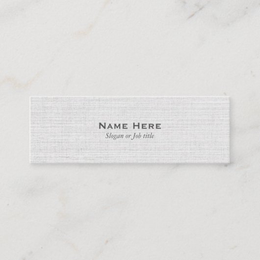 クラシックな専門の灰色の小型名刺 スキニー名刺 (正面)