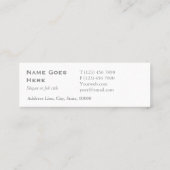 クラシックな専門の灰色の小型名刺 スキニー名刺 (裏面)