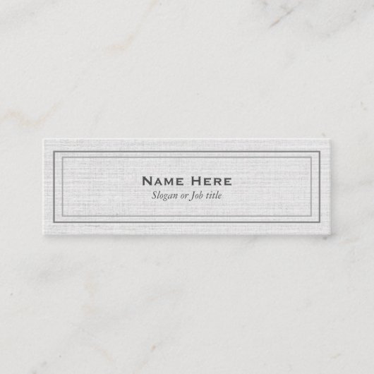 クラシックな専門の灰色の小型名刺 スキニー名刺 (正面)